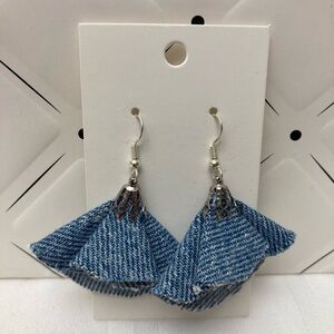 Denim earrings